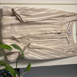 Cream Polka Dot Blouse